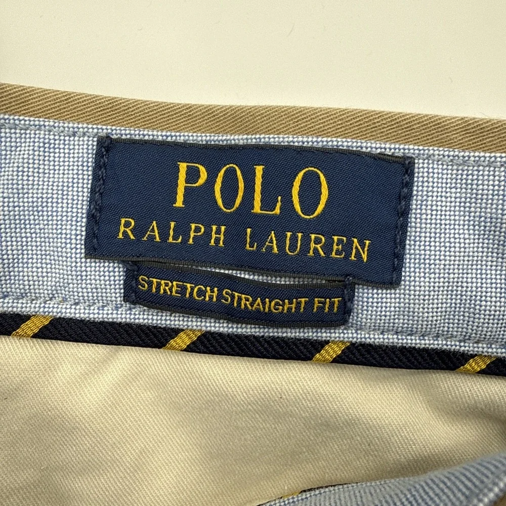 Polo Ralph Lauren Stretch Straight Fit Chino Pants Cotton Tan Academia 32x30